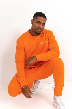 Sweatshirt Soft Logo Brode Orange