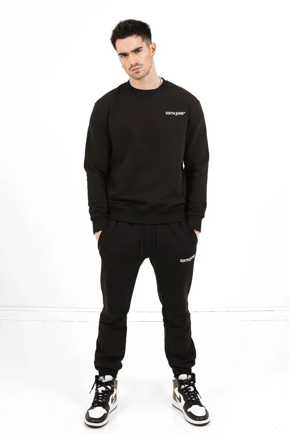Sweatshirt Soft Logo Brode Noir