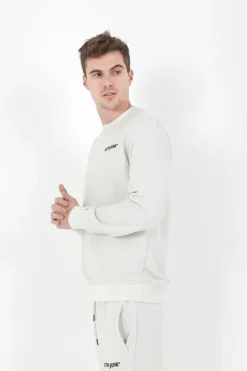 Sweatshirt Soft Logo Brode Vert Clair