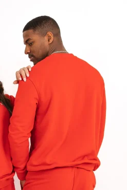 Sweatshirt Soft Logo Brode Rouge