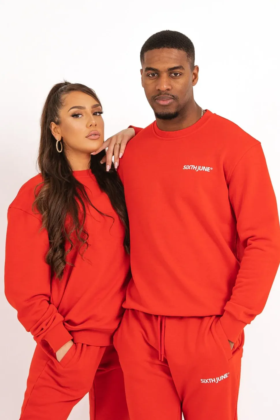 Sweatshirt Soft Logo Brode Rouge