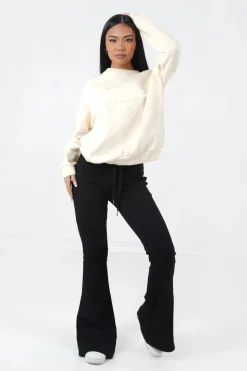 Sweatshirt Ton Sur Ton Jaune Clair