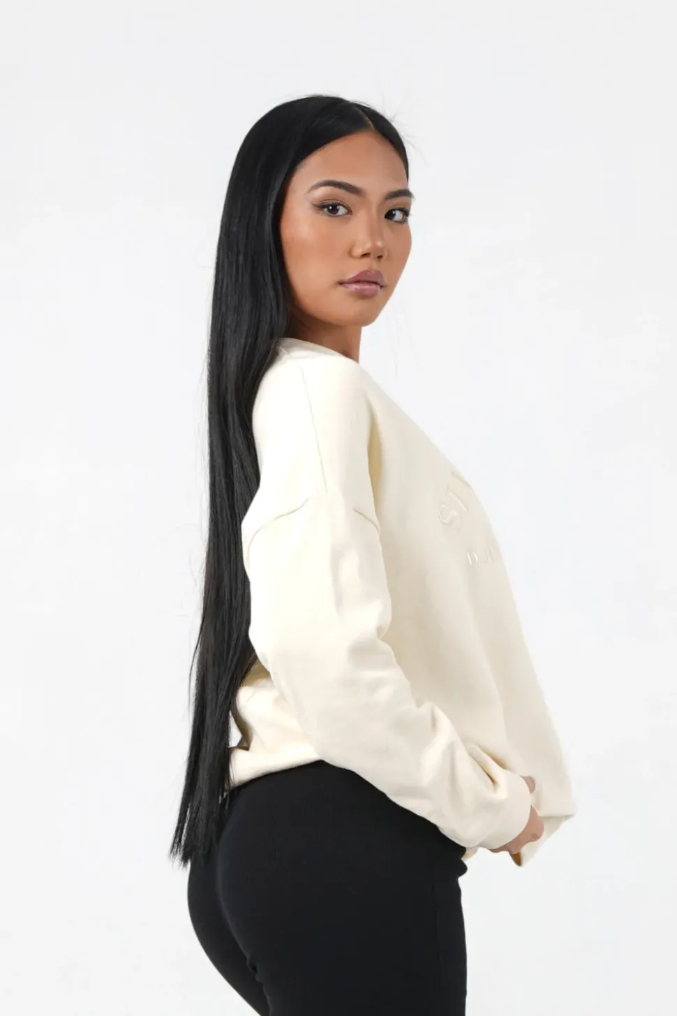 Sweatshirt Ton Sur Ton Jaune Clair