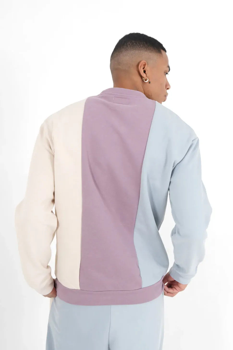 Sweatshirt Tricolore Logo Multicolore