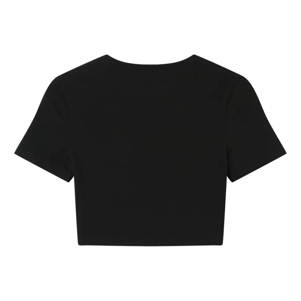 Top Coeur Brode Noir