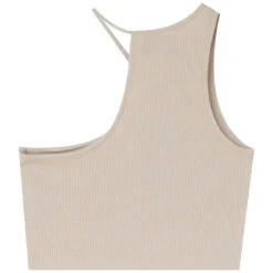 Top Cotele Asymetrique Beige