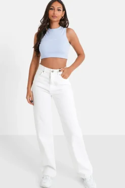 Top Court Cotele Bleu Clair
