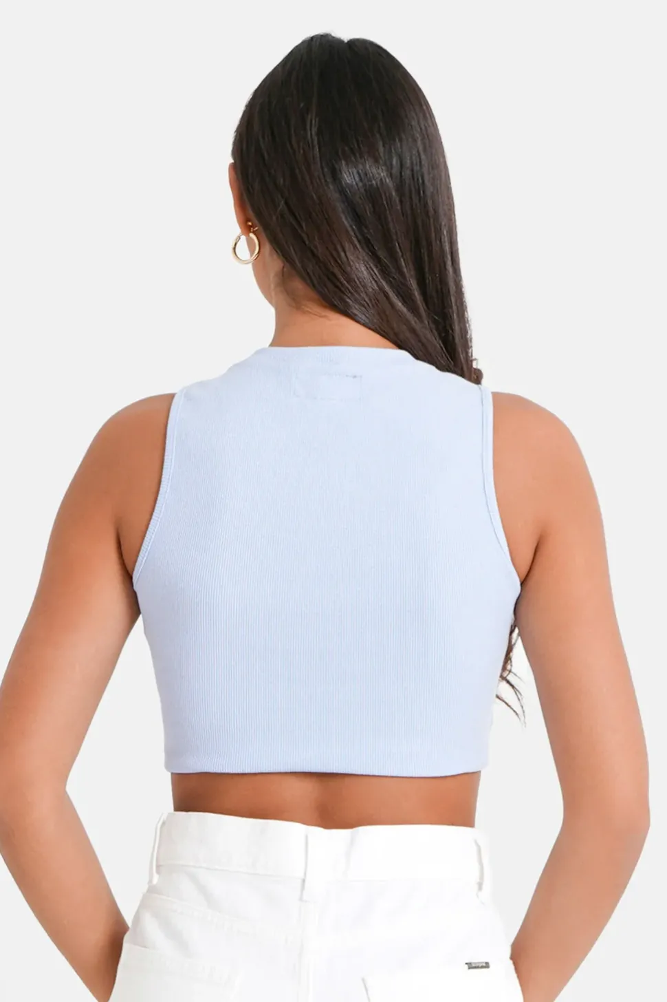 Top Court Cotele Bleu Clair