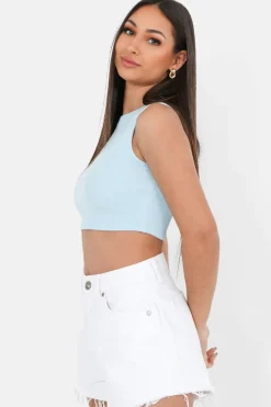 Top Court Cotele Logo Bleu Clair