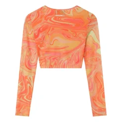 Top Court Mesh Encre Orange