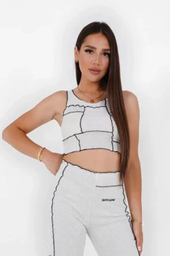 Top Court Multi Tissus Blanc