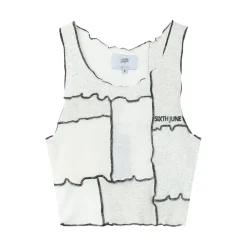 Top Court Multi Tissus Blanc