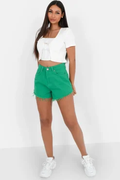 Top Court Ouverture Bijou Devant Blanc