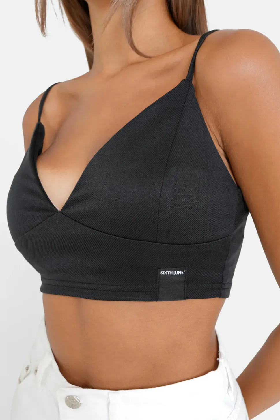 Top Court Satine Noir