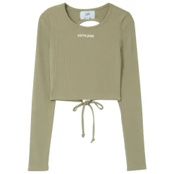 Top Manches Longues Dos Nu Vert