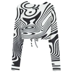 Top Psychedelique Cordons Noir