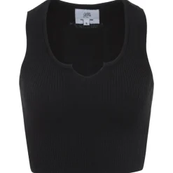 Top Sans Manches Cotele Noir
