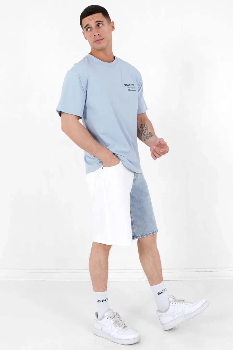 T-Shirt Barcode Bleu