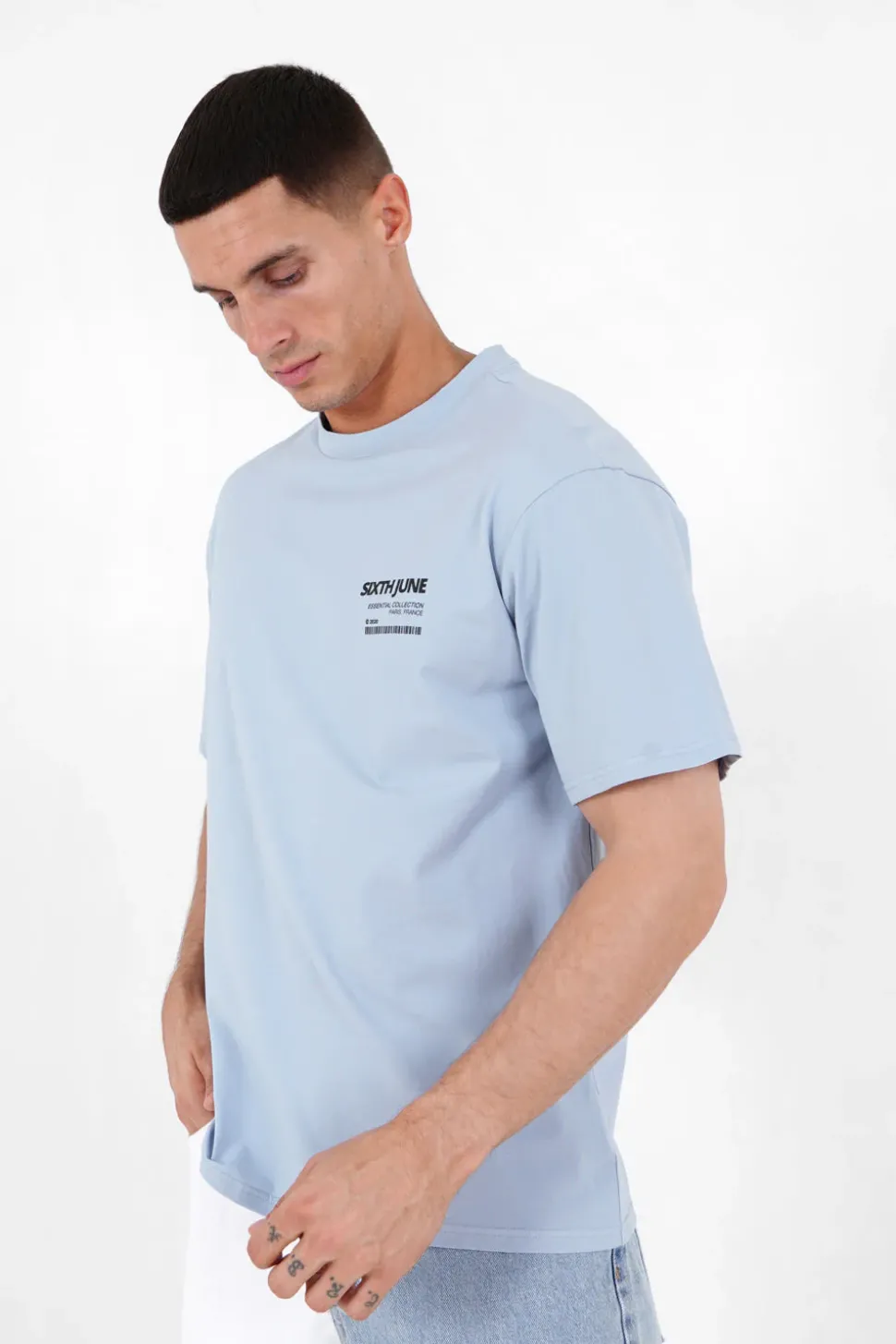 T-Shirt Barcode Bleu