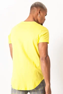 T-Shirt Bas Arrondi Jaune
