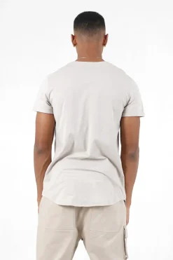 T-Shirt Bas Arrondi Long Beige