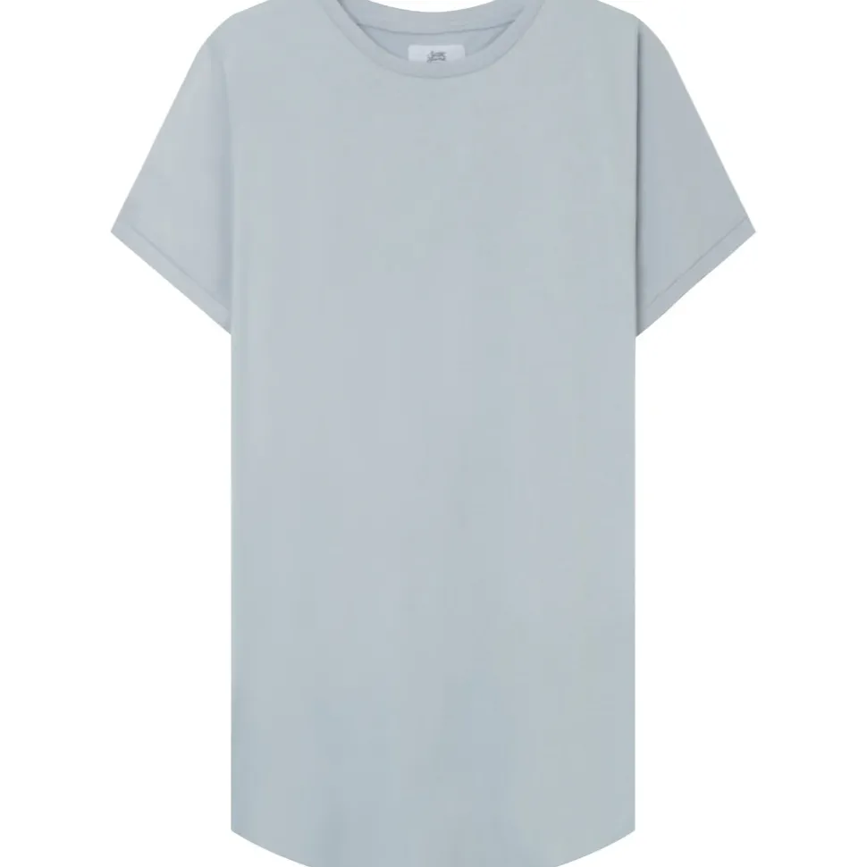 T-Shirt Bas Arrondi Long Bleu Clair