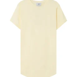 T-Shirt Bas Arrondi Long Jaune Clair