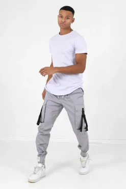 T-Shirt Bas Arrondi Long Violet Clair