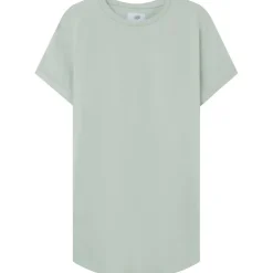 T-Shirt Bas Arrondi Long Vert Clair