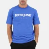 T-Shirt Broderie Logo Paris Bleu Fonce