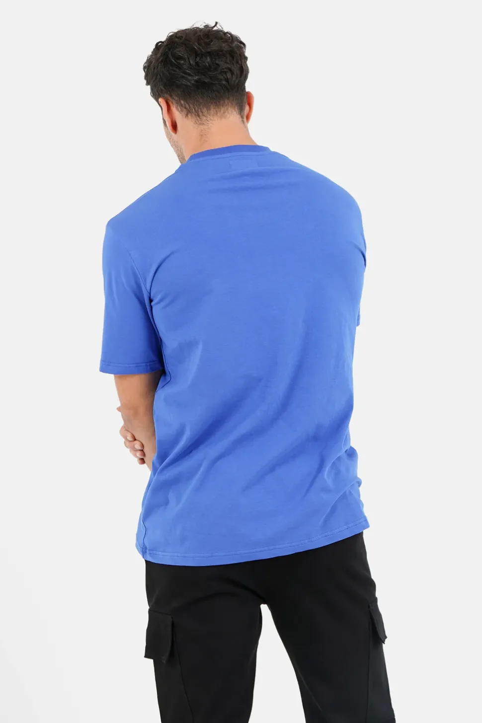 T-Shirt Broderie Logo Paris Bleu Fonce