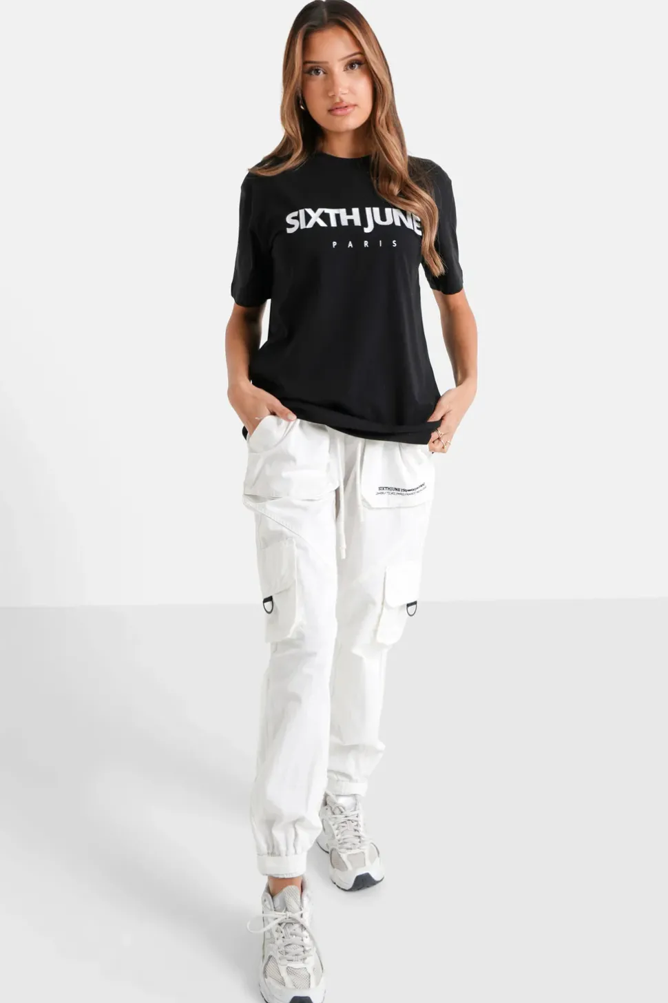 T-Shirt Broderie Logo Paris Noir