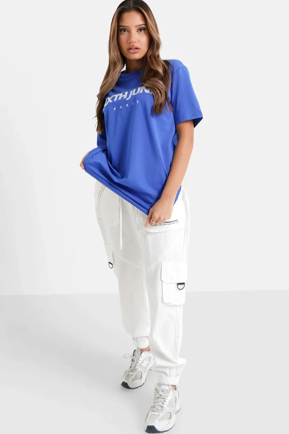 T-Shirt Broderie Logo Paris Bleu Fonce