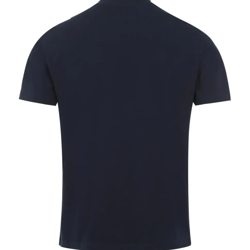 T-Shirt Broderie Logo Paris Bleu Fonce