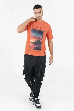 T-Shirt California Sunset Orange