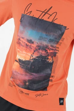 T-Shirt California Sunset Orange