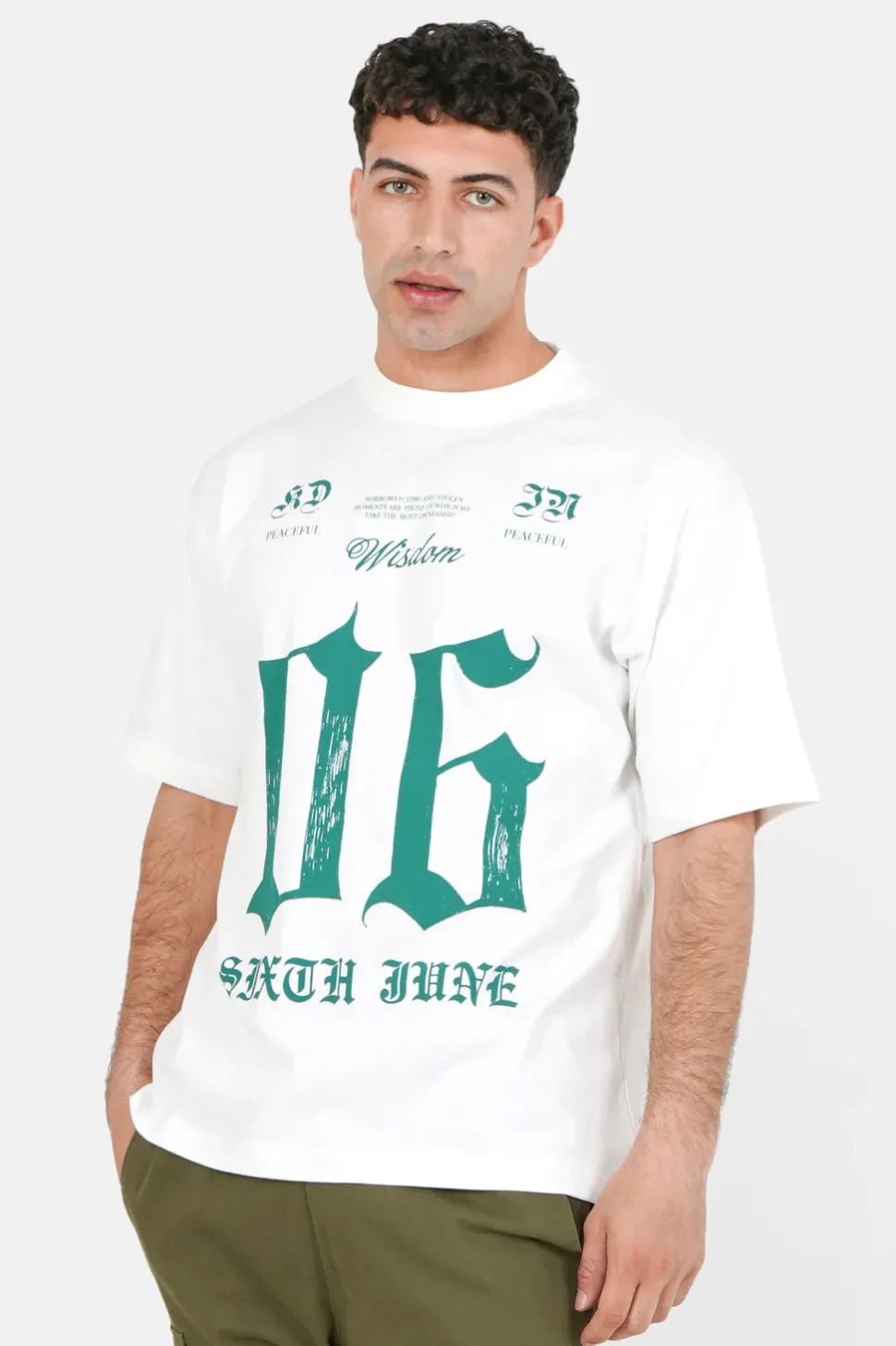 T-Shirt Chiffres Gothiques Blanc