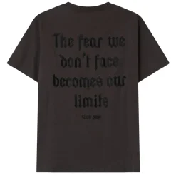 T-Shirt Citation Brode Gris Fonce