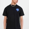T-Shirt Coeur Brode Noir