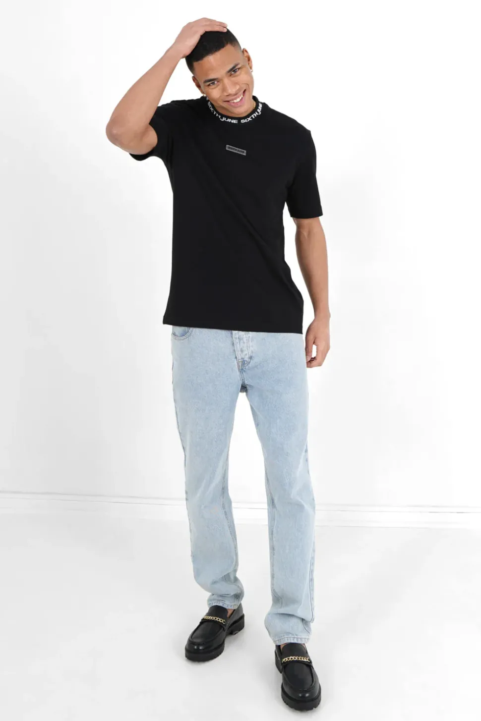 T-Shirt Col Signature Noir