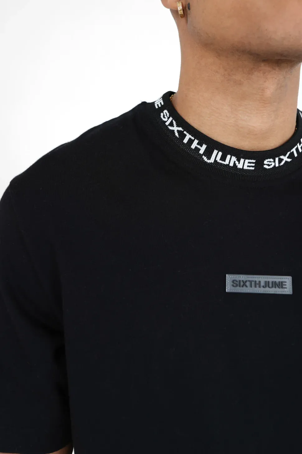T-Shirt Col Signature Noir