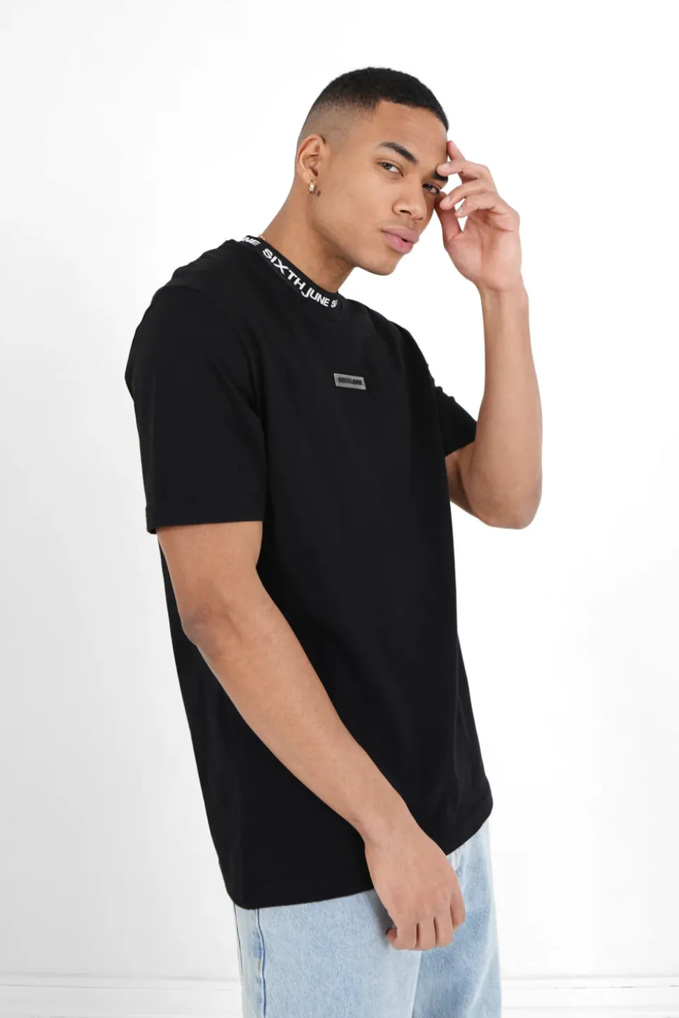 T-Shirt Col Signature Noir