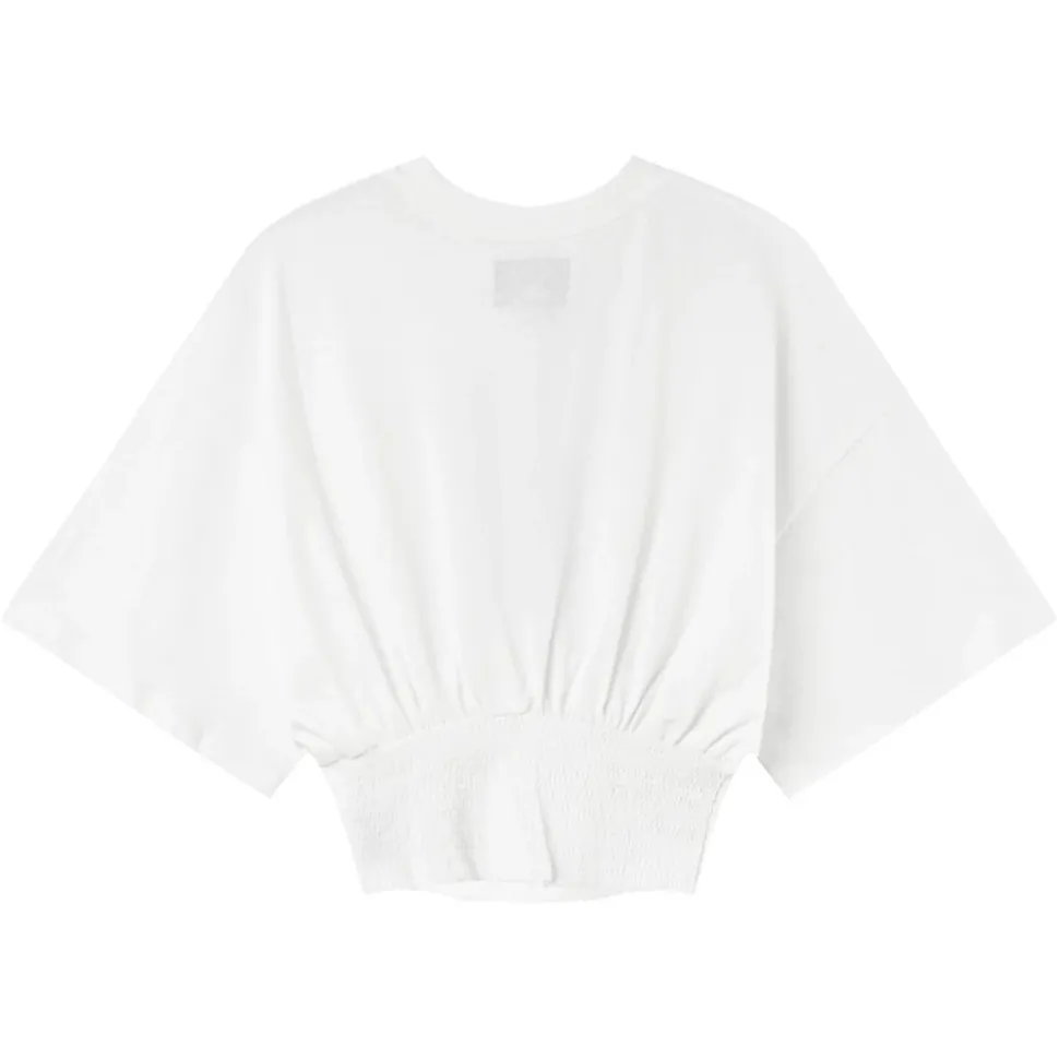 T-Shirt Corset Court Blanc Casse