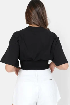 T-Shirt Corset Court Noir