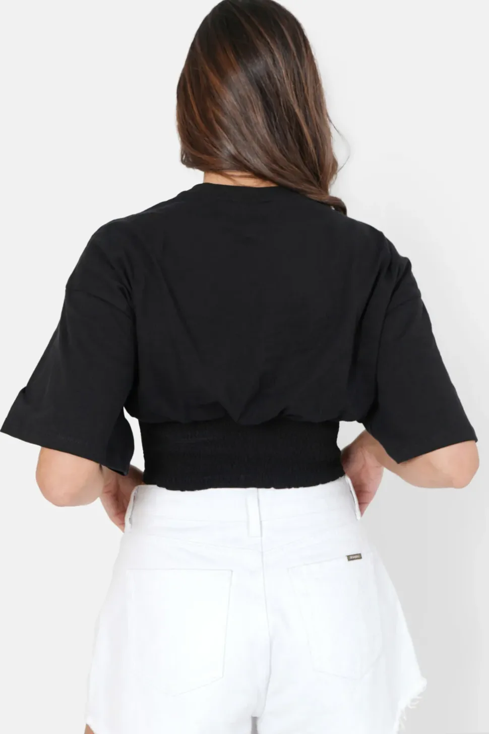 T-Shirt Corset Court Noir