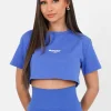 T-Shirt Court Brode Bleu Fonce