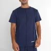T-Shirt Coutures Exterieure Epais Bleu