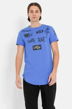 T-Shirt Crew Bleu Fonce