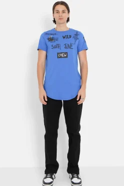 T-Shirt Crew Bleu Fonce