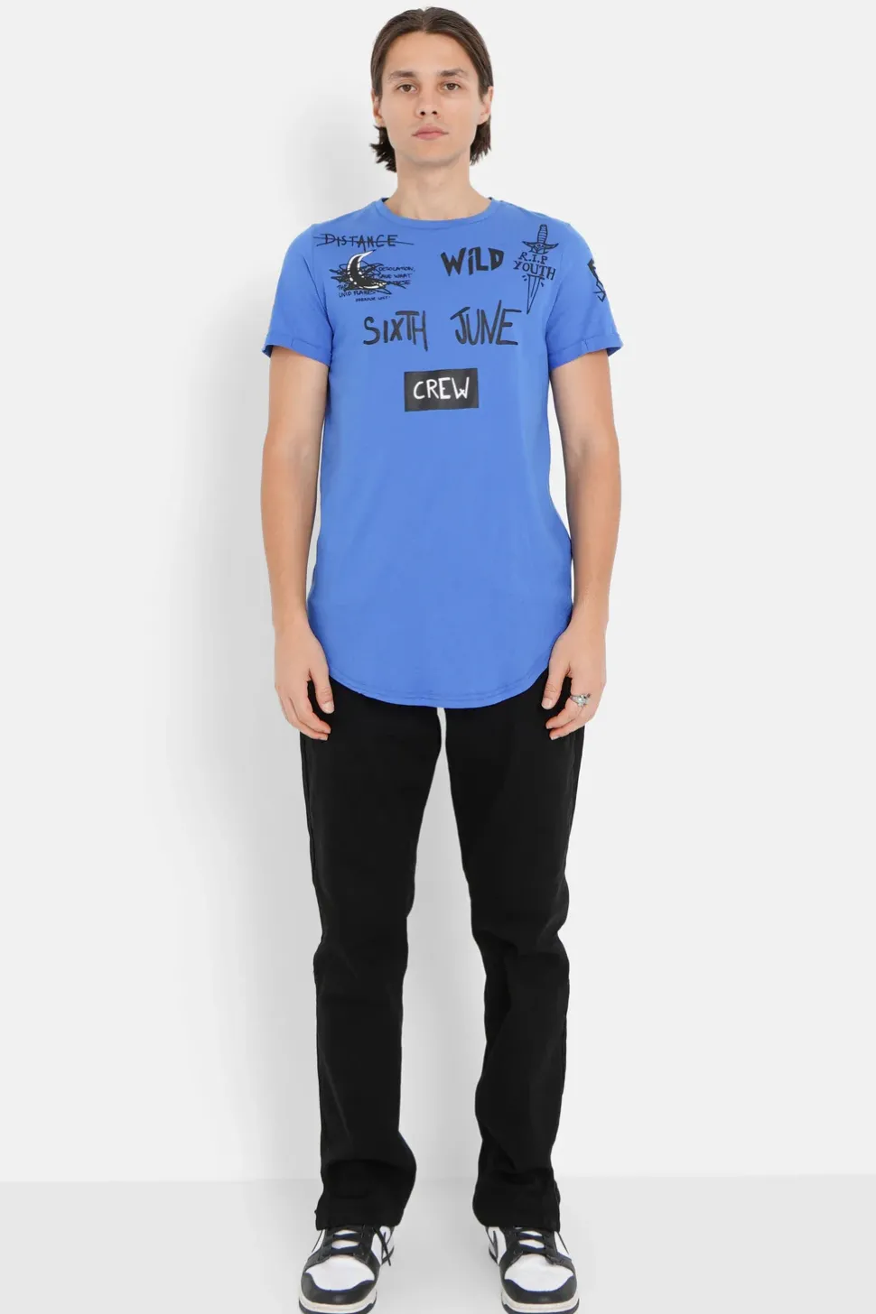 T-Shirt Crew Bleu Fonce